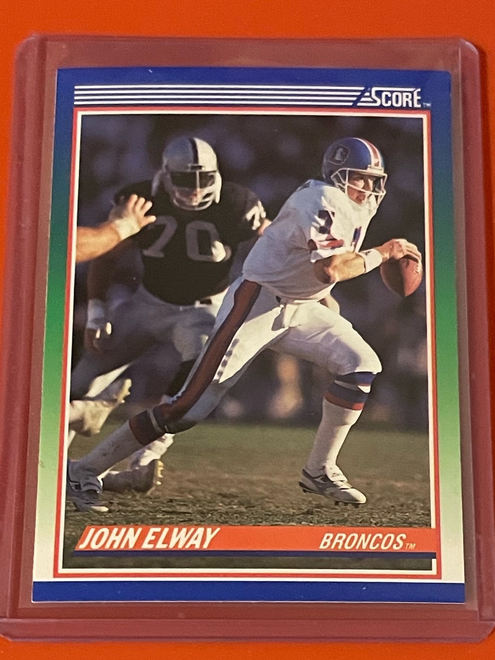 John Elway #25 1990 Score Football Trading Card